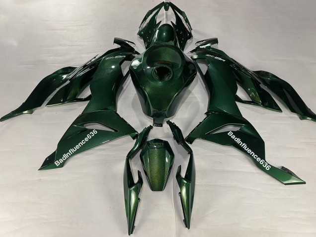 2019-2022 Kawasaki ZX6R Motorcycle Fairings - Dark Green