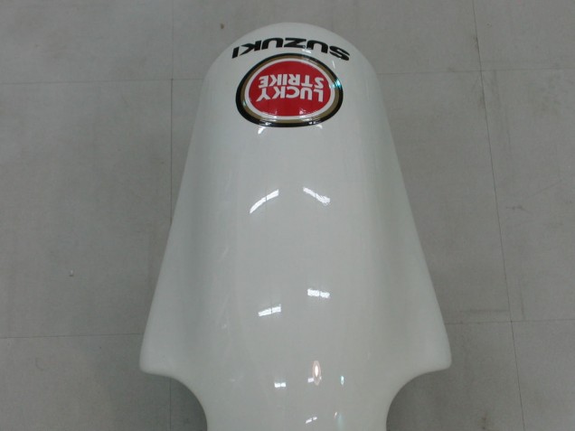 2000-2002 Suzuki GSXR1000 Motorcycle Fairings - White Red Lucky Strike