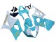 2003-2004 Suzuki GSXR 1000 Motorcycle Fairings - White Light Blue Gold