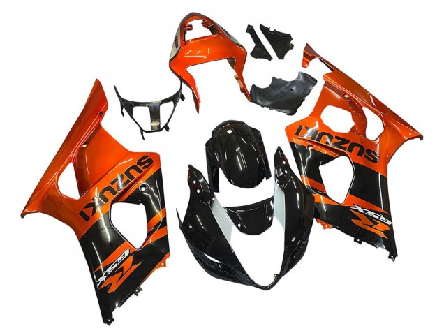 2003-2004 Suzuki GSXR 1000 Motorcycle Fairing - Burnt Orange Glossy Black