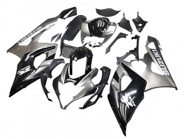 2005-2006 Suzuki GSXR 1000 Motorcycle Fairings - Glossy Black Grey