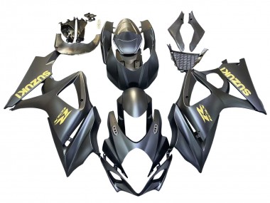 2007-2008 Suzuki GSXR 1000 Motorcycle Fairings - Matte Black Gold Decal