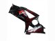 2007-2008 Suzuki GSXR 1000 Motorcycle Fairings - Black Red Flame