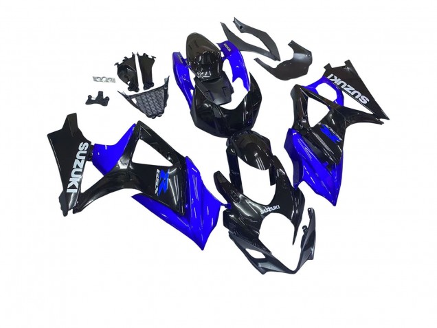2007-2008 Suzuki GSXR 1000 Motorcycle Fairing Kits - Blue Glossy Black