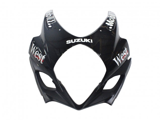 2007-2008 Suzuki GSXR 1000 Motorcycle Fairings - Glossy Black White West