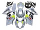 2007-2008 Suzuki GSXR 1000 Motorcycle Fairings - Light Grey Green Black