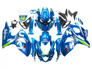 2009-2016 Suzuki GSXR 1000 Motorcycle Fairings - Light Blue Green Motul 29 Ecstar