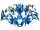 2009-2016 Suzuki GSXR 1000 Motorcycle Fairings - Light Blue Green Motul 29 Ecstar