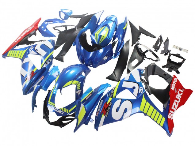 2009-2016 Suzuki GSXR 1000 Motorcycle Fairings - Light Blue Green Red Motul