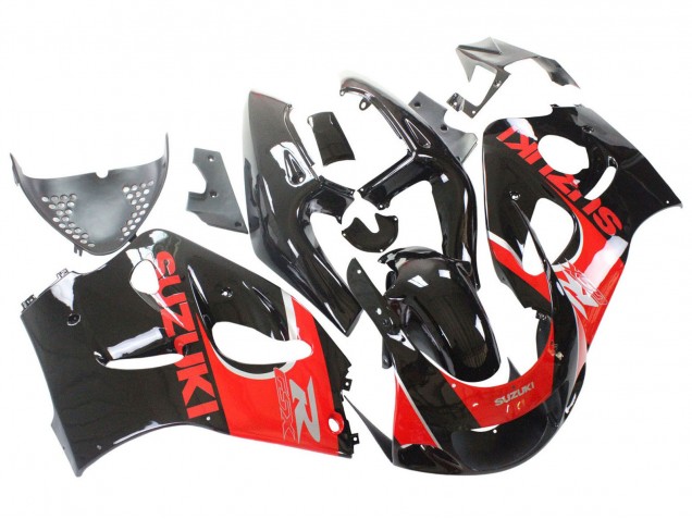 1996-2000 Suzuki GSXR 600 / GSXR 750 Motorcycle Fairings - Black Red