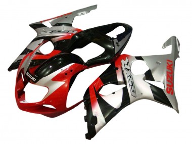 2001-2003 Suzuki GSXR 600 / GSXR 750 Motorcycle Fairing Kits - Silver Red Glossy Black