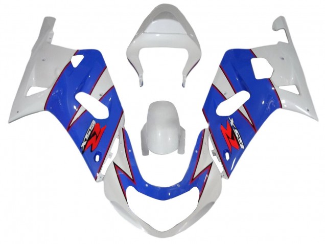 2001-2003 Suzuki GSXR 600 / GSXR 750 Motorcycle Fairings - White Blue Red