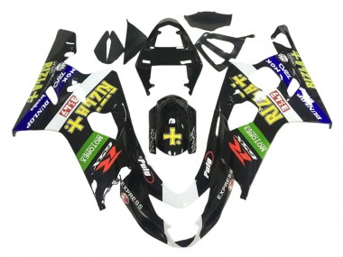 2001-2003 Suzuki GSXR 600 / GSXR 750 Motorcycle Fairings - Glossy Black Green White Yellow Rizla