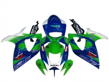 2004-2005 Suzuki GSXR 600 / GSXR 750 Motorcycle Fairings - White Blue Green