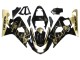 2004-2005 Suzuki GSXR 600 / GSXR 750 Motorcycle Fairings - Glossy Black Gold Corona
