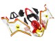 2004-2005 Suzuki GSXR 600 / GSXR 750 Motorcycle Fairings - White Red Yellow Michelin Texaon Heron 7
