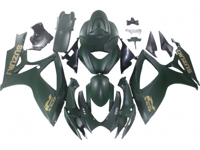 2006-2007 Suzuki GSXR 600 / GSXR 750 Motorcycle Fairings - Matte Army Green