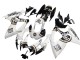 2006-2007 Suzuki GSXR 600 / GSXR 750 Motorcycle Fairings - White Black Lucky Strike Motul