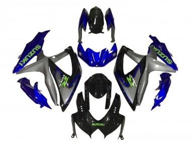 2008-2010 Suzuki GSXR 600 / GSXR 750 Motorcycle Fairings - Blue Grey Glossy Black Green