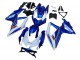 2008-2010 Suzuki GSXR 600 / GSXR 750 Motorcycle Fairing Kits - Blue White Red