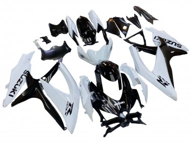 2008-2010 Suzuki GSXR 600 / GSXR 750 Motorcycle Fairing - White Black