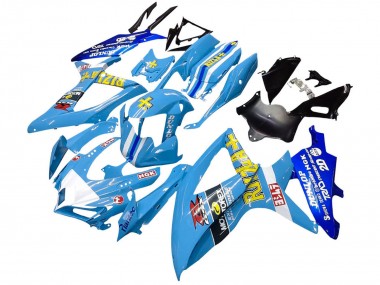 2008-2010 Suzuki GSXR 600 / GSXR 750 Motorcycle Fairings - Blue Yellow Rizla