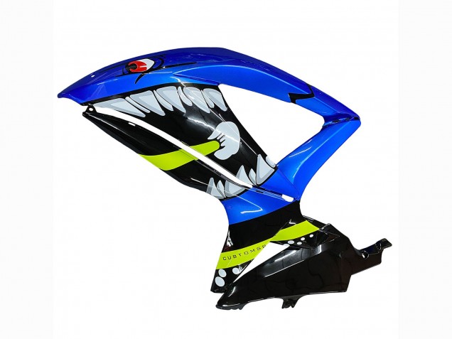 2008-2010 Suzuki GSXR 600 / GSXR 750 Motorcycle Fairings - Blue Fluorescent Green Shark