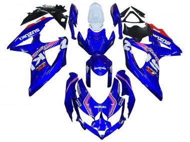 2008-2010 Suzuki GSXR 600 / GSXR 750 Motorcycle Fairings - White Blue Pink Ecstar Motul