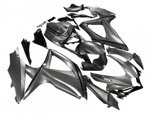 2008-2010 Suzuki GSXR 600 / GSXR 750 Motorcycle Fairings - Matte Grey Black