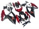 2008-2010 Suzuki GSXR 600 / GSXR 750 Motorcycle Fairing - Red Glossy Black
