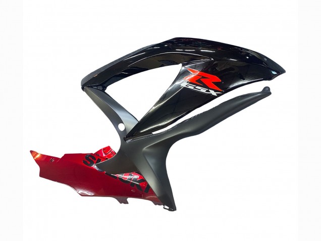 2008-2010 Suzuki GSXR 600 / GSXR 750 Motorcycle Fairing - Red Glossy Black