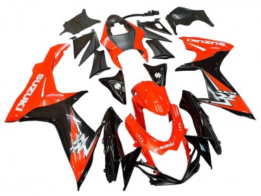 2011-2024 Suzuki GSXR 600 / GSXR 750 Motorcycle Fairings Kits - Red Glossy Black