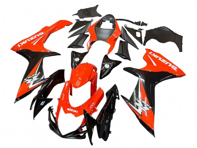 2011-2024 Suzuki GSXR 600 / GSXR 750 Motorcycle Fairings Kits - Red Glossy Black