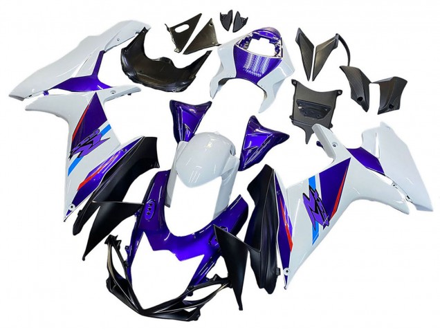 2011-2024 Suzuki GSXR 600 / GSXR 750 Motorcycle Fairings - Blue Purple White