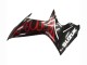2011-2024 Suzuki GSXR 600 / GSXR 750 Motorcycle Fairings - Glossy Black Red Flame