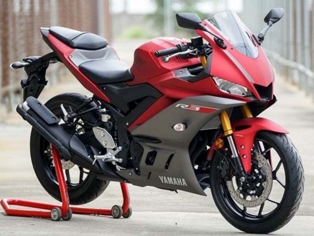 2019-2021 Yamaha YZF R3/R25 Motorcycle Fairings - Red Grey