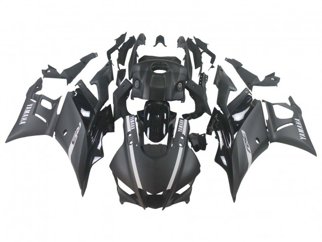 2019-2021 Yamaha YZF R3/R25 Motorcycle Fairings - Matte Black Silver