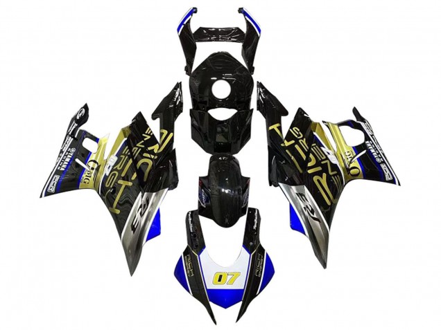 2019-2021 Yamaha YZF R3/R25 Motorcycle Fairings - White Blue Black Gold Trick Star 07