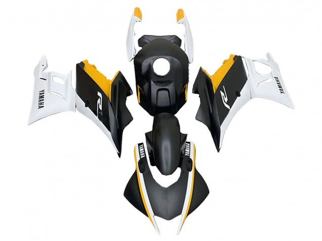 2019-2021 Yamaha YZF R3/R25 Motorcycle Fairings - White Yellow Matte Black