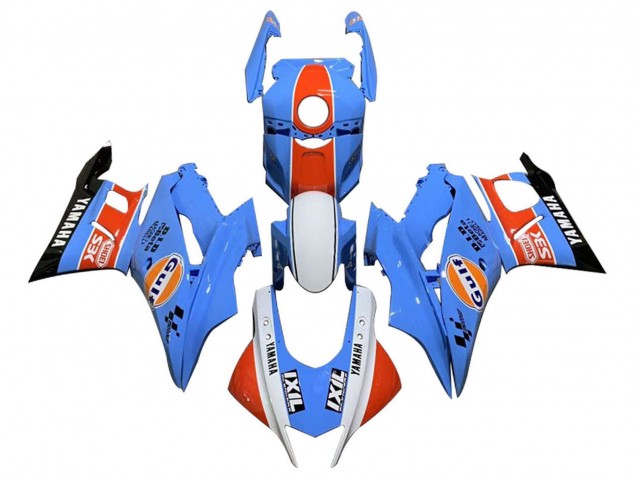 2019-2021 Yamaha YZF R3/R25 Motorcycle Fairings - Blue White Orange Black Gulf