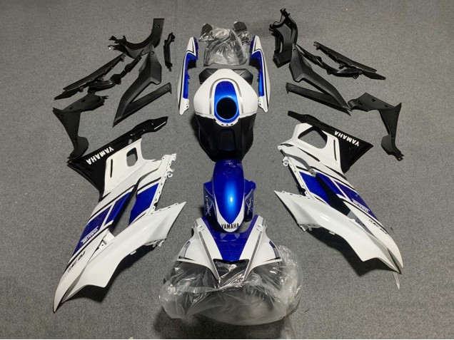 2019-2021 Yamaha YZF R3/R25 Motorcycle Fairings - White Blue Black Yamalube
