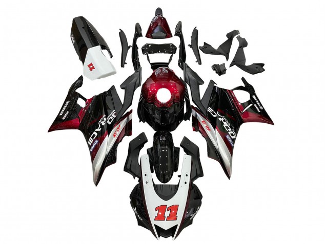 2019-2021 Yamaha YZF R3/R25 Motorcycle Fairings - White Red Black 11