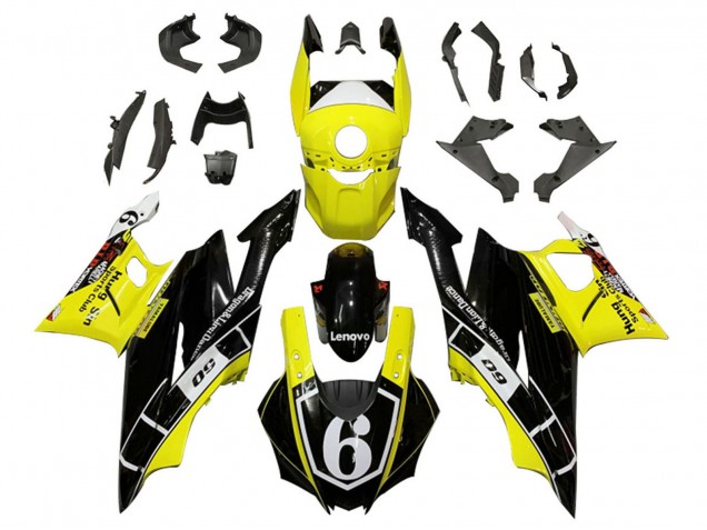 2019-2021 Yamaha YZF R3/R25 Motorcycle Fairings - Yellow White Glossy Black Lenovo 6