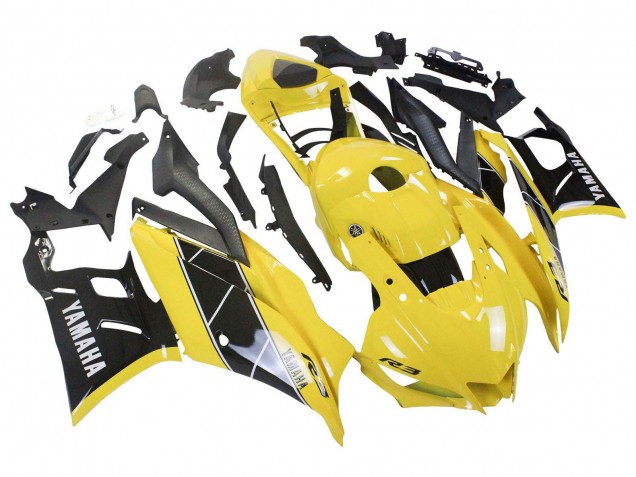 2019-2021 Yamaha YZF R3/R25 Motorcycle Fairings - Yellow Black