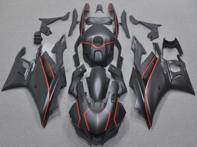 2022-2024 Yamaha YZF R3/R25 Motorcycle Fairings - Matte Black Red