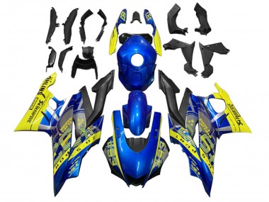 2022-2024 Yamaha YZF R3/R25 Motorcycle Fairings - Yellow Blue Matte Black 93