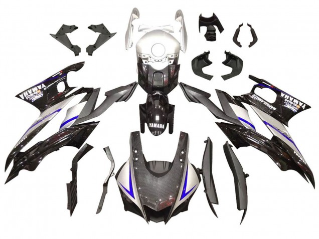 2022-2024 Yamaha YZF R3/R25 Motorcycle Fairing Kits - Silver Blue Black Carbon Fiber Style