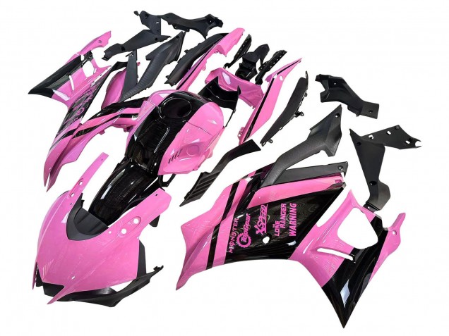 2022-2024 Yamaha YZF R3/R25 Motorcycle Fairings - Pink Glossy Black Monster