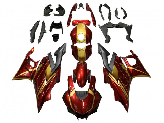 2022-2024 Yamaha YZF R3/R25 Motorcycle Fairings - Red Gold Matte Black