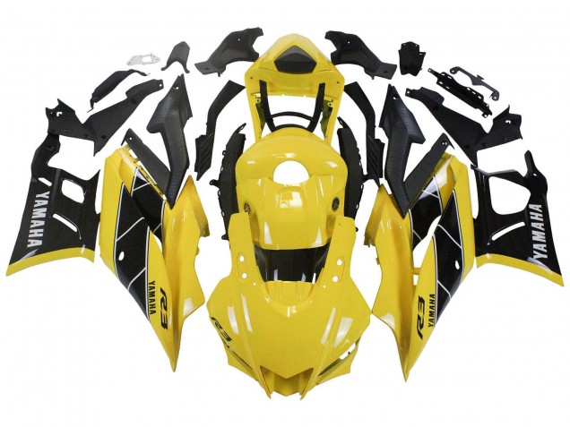 2022-2024 Yamaha YZF R3/R25 Motorcycle Fairing - Yellow Black